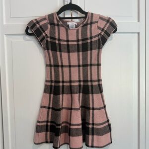 Sincerely Jules Pink and Black Plaid Kids Dress